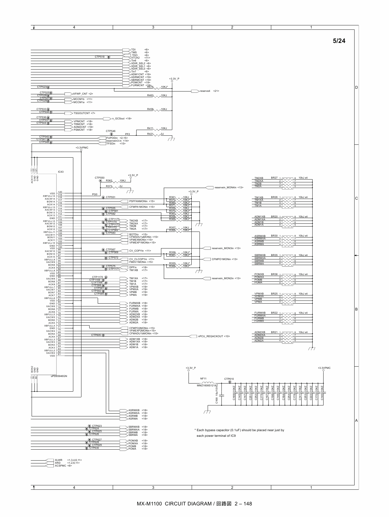 SHARP MX M850 M950 M1100 Circuit Diagrams-4